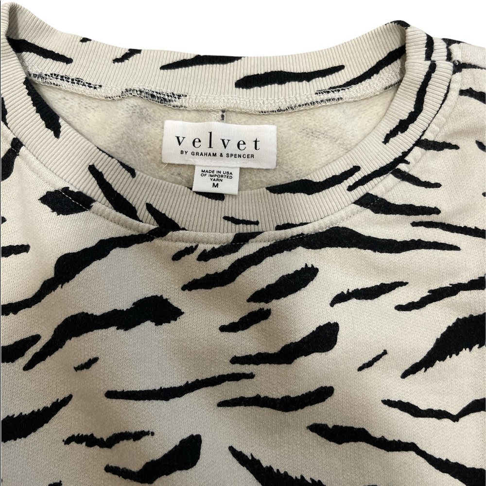 Velvet by Graham & Spencer Cream and Black Animal Print Mini Dress